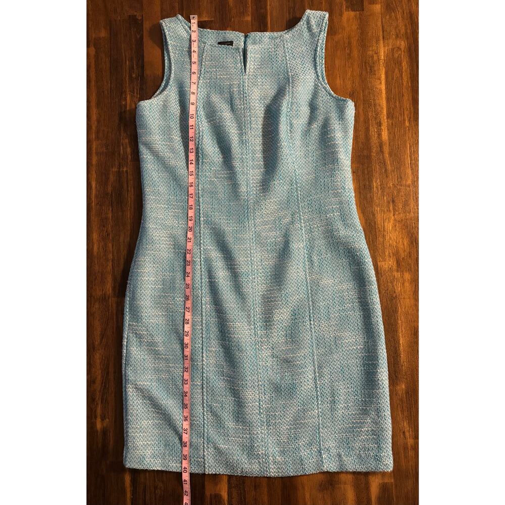 Talbots Women’s 16 Shift Dress Tweed Sleeveless Sheath Knee Length Split Neck - Picture 7 of 10
